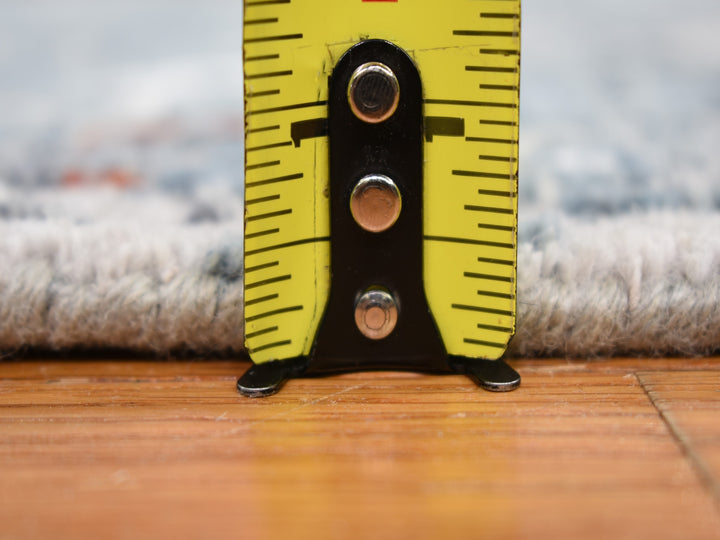 4'0" x 6'0" New Hand Knotted Blue Wool & Silk Rectangle Oriental Rug - MOA10259082