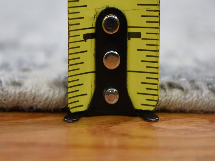 4'0" x 6'0" New Hand Knotted Grey Wool & Silk Rectangle Oriental Rug - MOA10259085