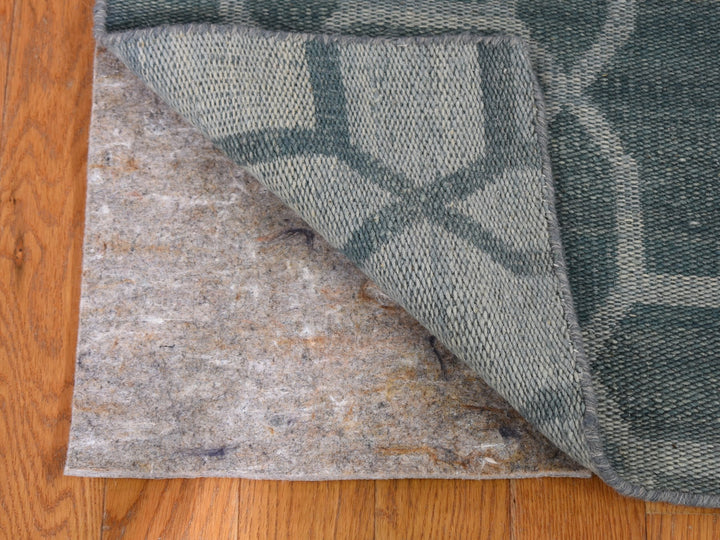 2'7" x 9'8" New Hand Woven Blue Wool Runner Oriental Rug - MOA10259118