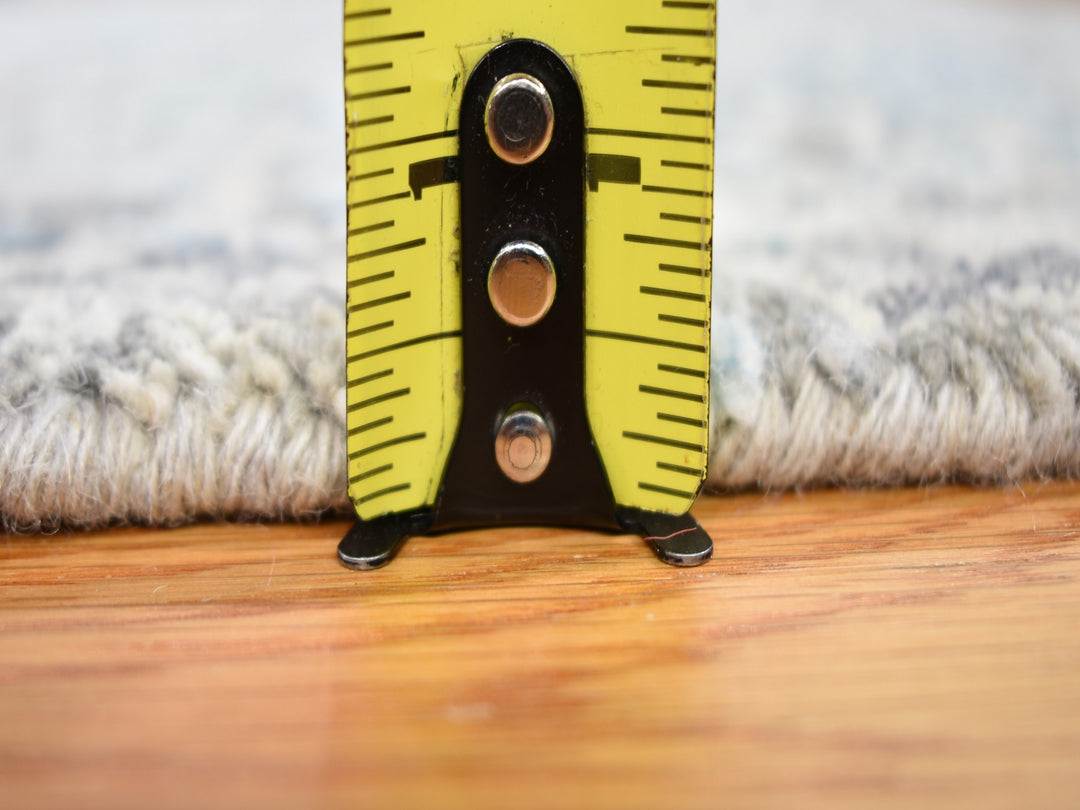 2'0" x 3'0" New Hand Knotted Grey Wool & Silk Rectangle Oriental Rug - MOA10259130