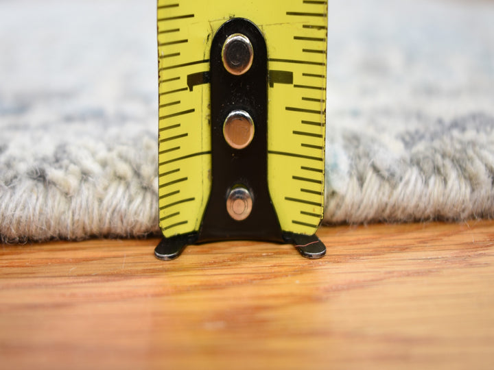 2'0" x 3'0" New Hand Knotted Grey Wool & Silk Rectangle Oriental Rug - MOA10259130