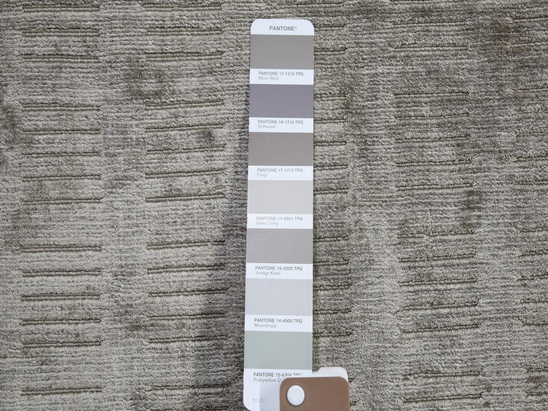 2'0" x 3'0" New Hand Loomed Grey Wool & Silk Rectangle Oriental Rug - MOA10259135