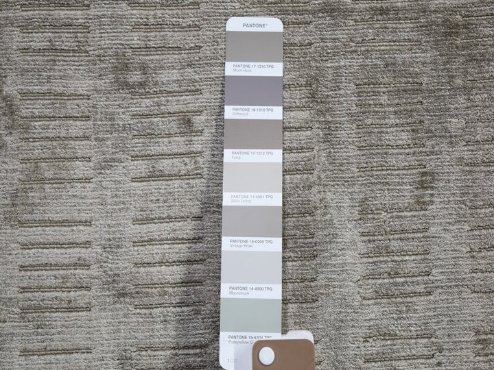 2'0" x 3'0" New Hand Loomed Grey Wool & Silk Rectangle Oriental Rug - MOA10259135