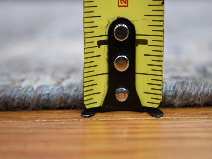 6'0" x 9'1" New Hand Knotted Green Wool & Silk Rectangle Oriental Rug - MOA10259164