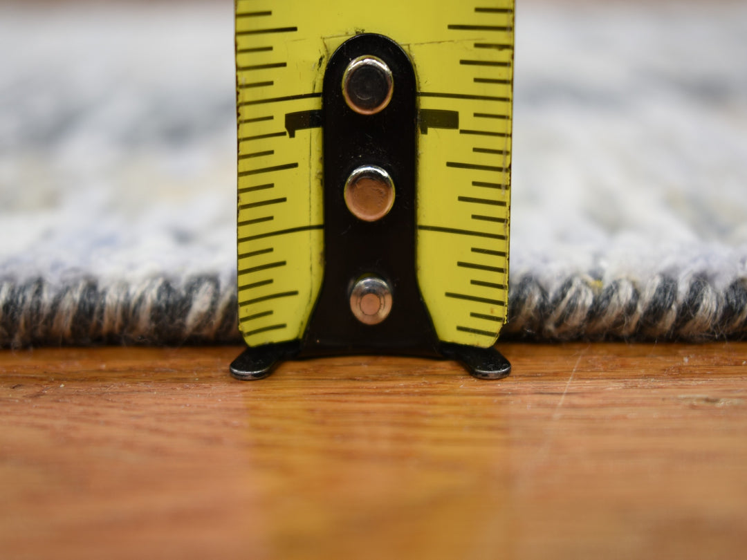 2'0" x 3'0" New Hand Knotted Grey Wool & Silk Rectangle Oriental Rug - MOA10259165