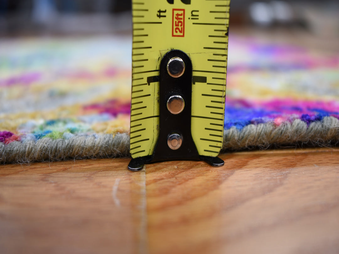 3'0" x 5'0" New Hand Knotted Yellow Wool & Sari Silk Rectangle Oriental Rug - MOA10259167