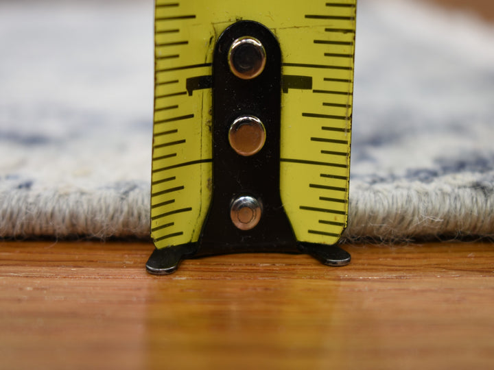 2'0" x 2'0" New Hand Knotted Ivory Wool & Silk Rectangle Oriental Rug - MOA10259184