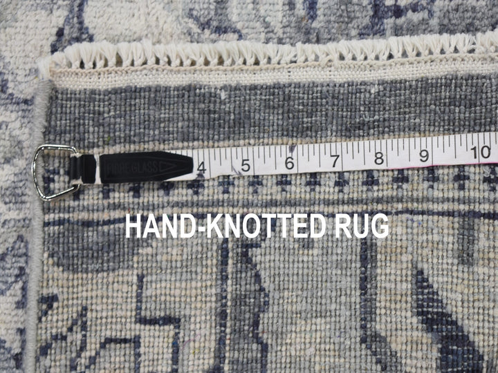 2'0" x 2'0" New Hand Knotted Ivory Wool & Silk Rectangle Oriental Rug - MOA10259184