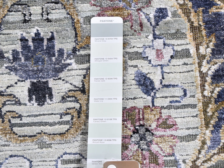 10'0" x 14'2" New Hand Knotted Grey Wool Rectangle Oriental Rug - MOA10259493