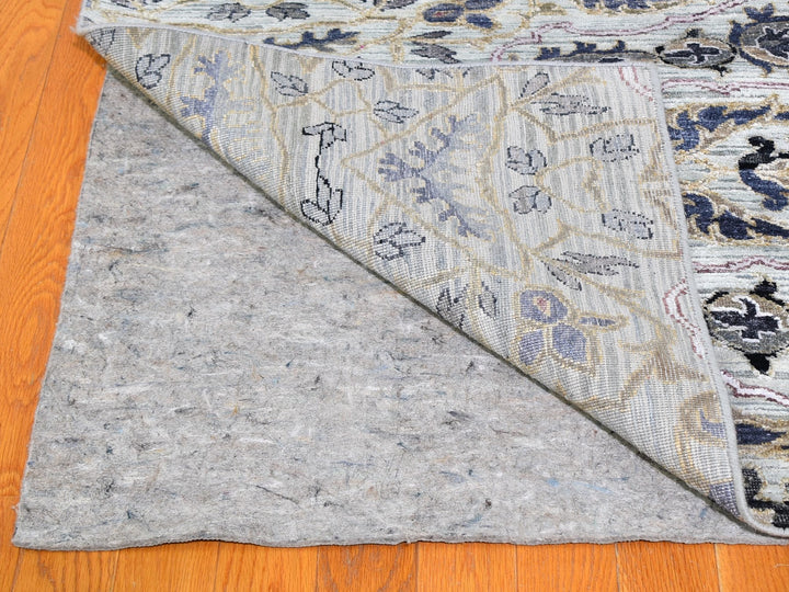 10'0" x 14'2" New Hand Knotted Grey Wool Rectangle Oriental Rug - MOA10259493