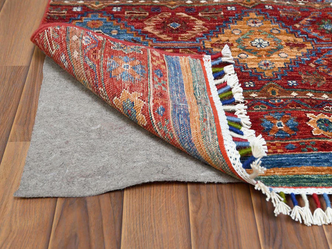 2'8" x 8'1" New Hand Knotted Red Wool Runner Oriental Rug - MOA10260847