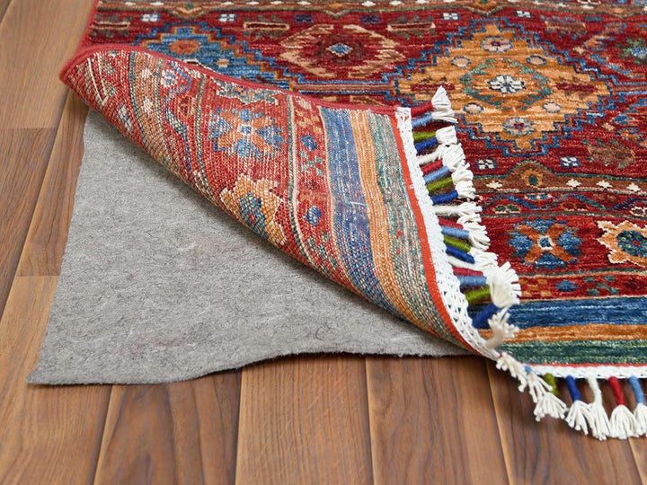2'8" x 8'1" New Hand Knotted Red Wool Runner Oriental Rug - MOA10260847