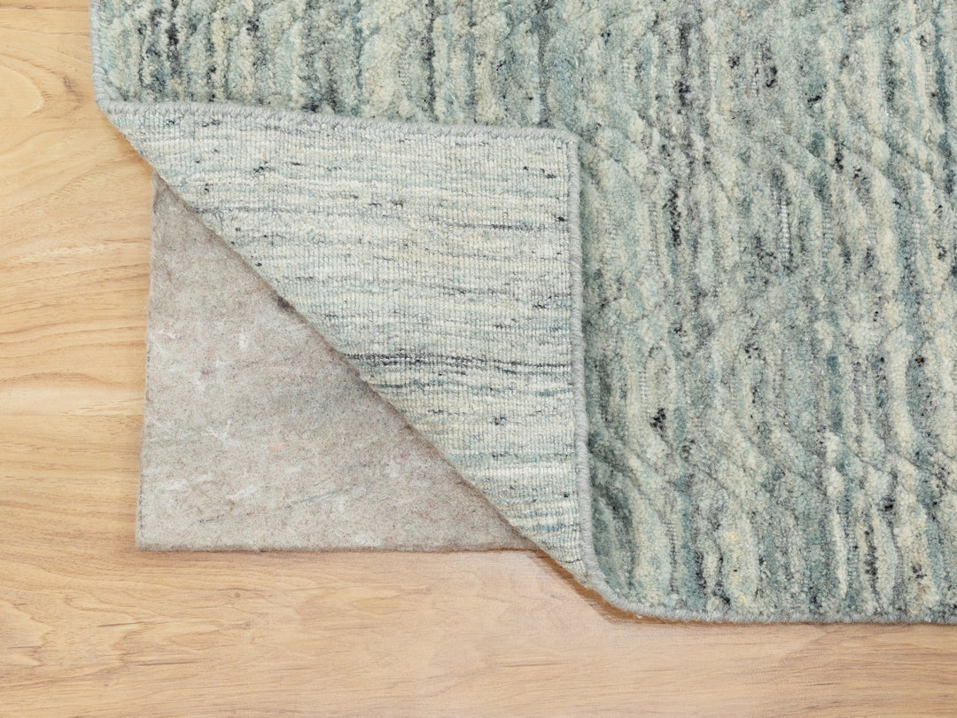 2'10" x 5'0" New Hand Loomed Green Wool Rectangle Oriental Rug - MOA10262050