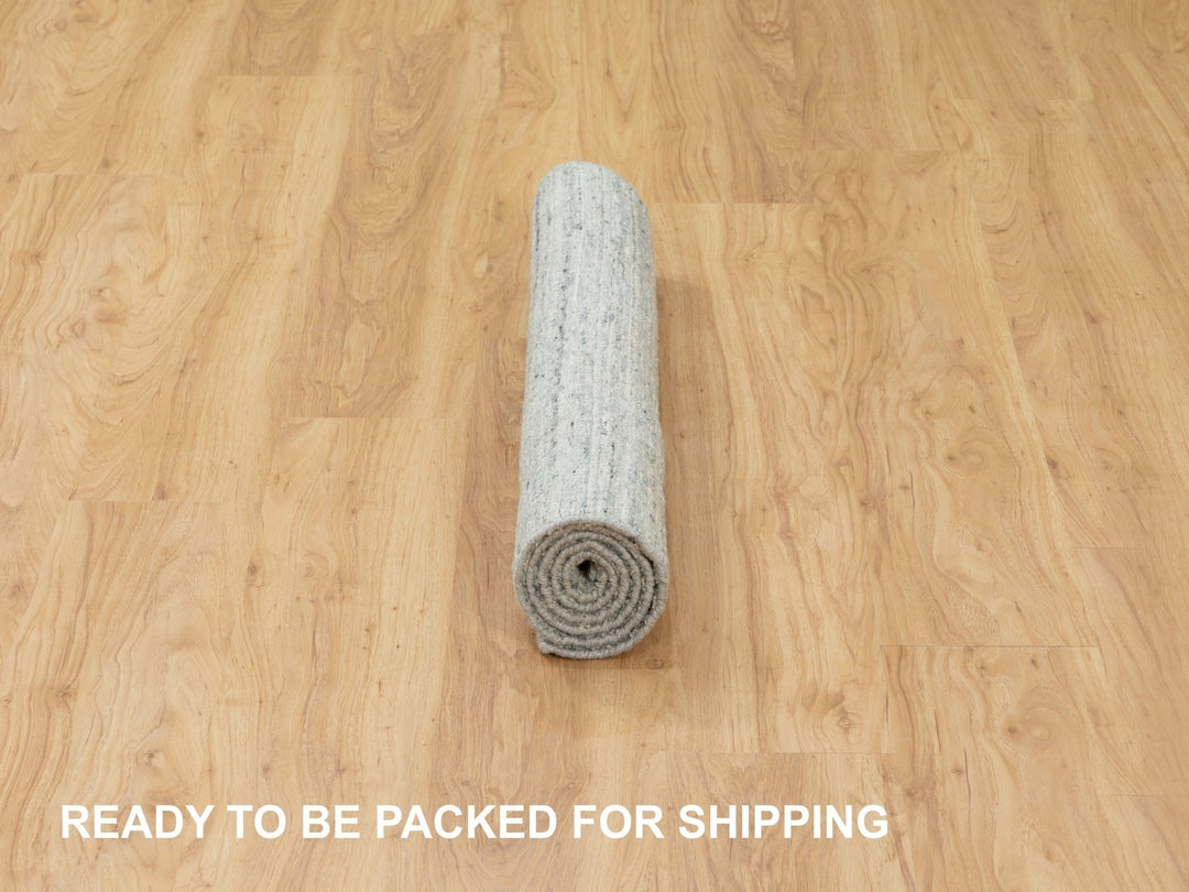 2'10" x 5'0" New Hand Loomed Green Wool Rectangle Oriental Rug - MOA10262050