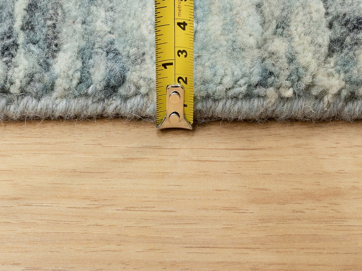 2'10" x 5'0" New Hand Loomed Green Wool Rectangle Oriental Rug - MOA10262050