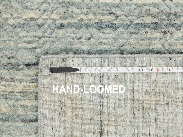 2'10" x 5'0" New Hand Loomed Green Wool Rectangle Oriental Rug - MOA10262050