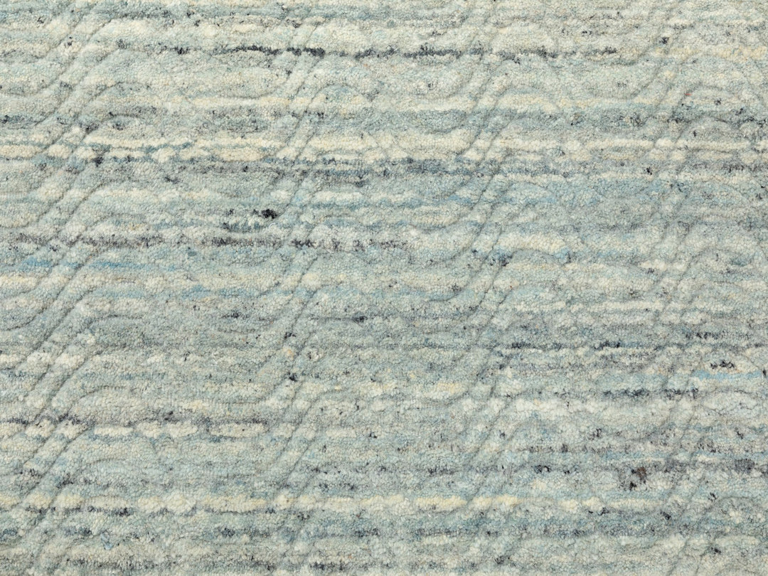 11'10" x 11'9" New Hand Loomed Green Wool Square Oriental Rug - MOA10262052