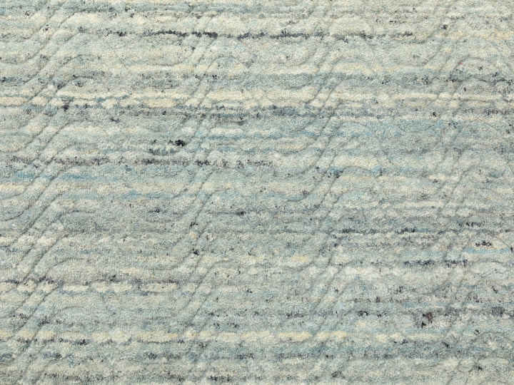 11'10" x 11'9" New Hand Loomed Green Wool Square Oriental Rug - MOA10262052