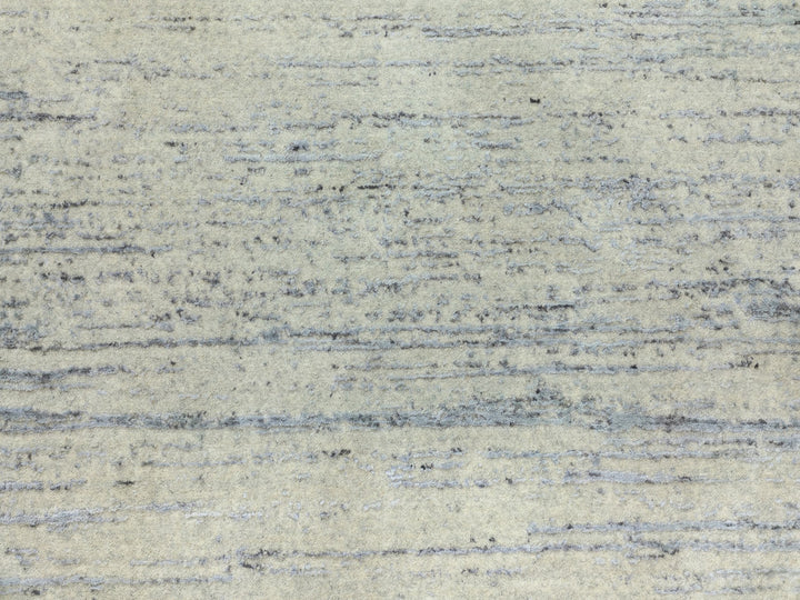 6'1" x 9'0" New Hand Loomed Grey Wool Rectangle Oriental Rug - MOA10262056