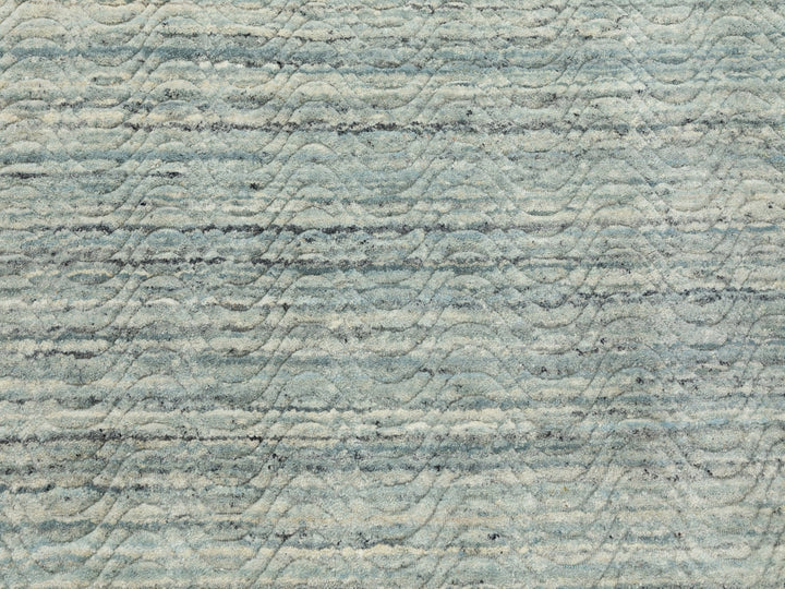 9'10" x 10'0" New Hand Loomed Green Wool Round Oriental Rug - MOA10262062