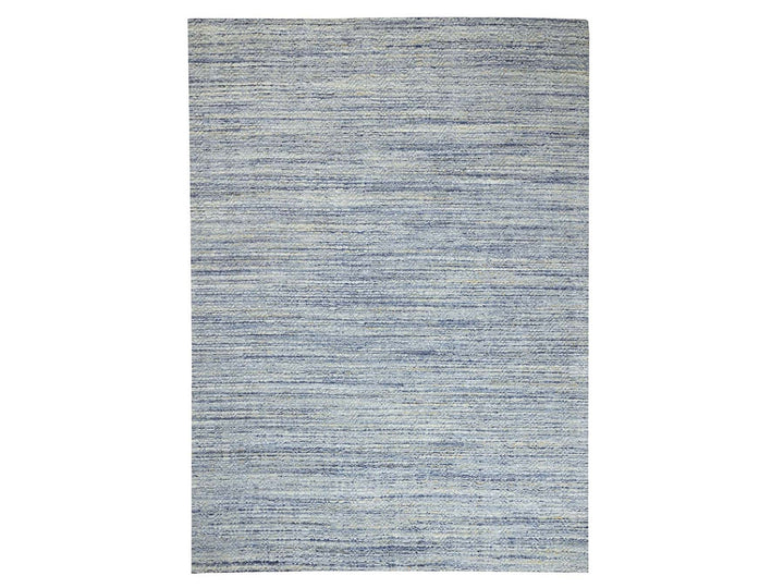 9'0" x 11'10" New Hand Loomed Ivory Wool Rectangle Oriental Rug - MOA10262063