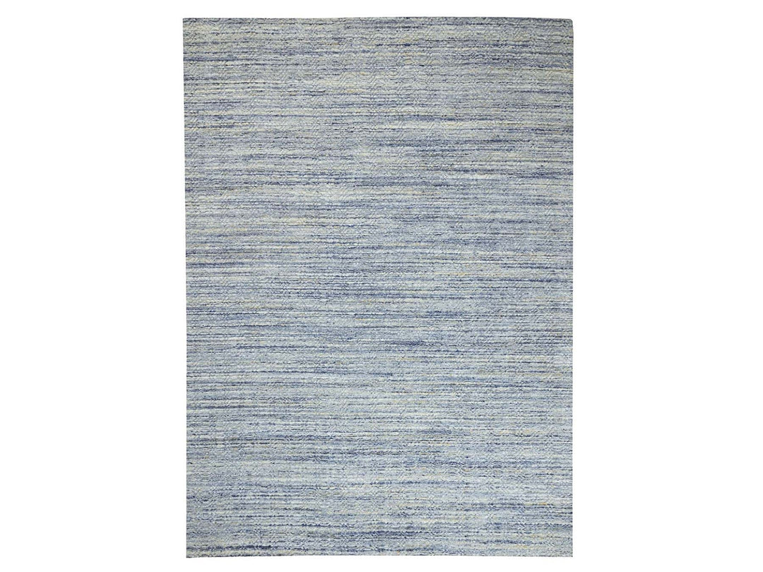 9'0" x 11'10" New Hand Loomed Ivory Wool Rectangle Oriental Rug - MOA10262063