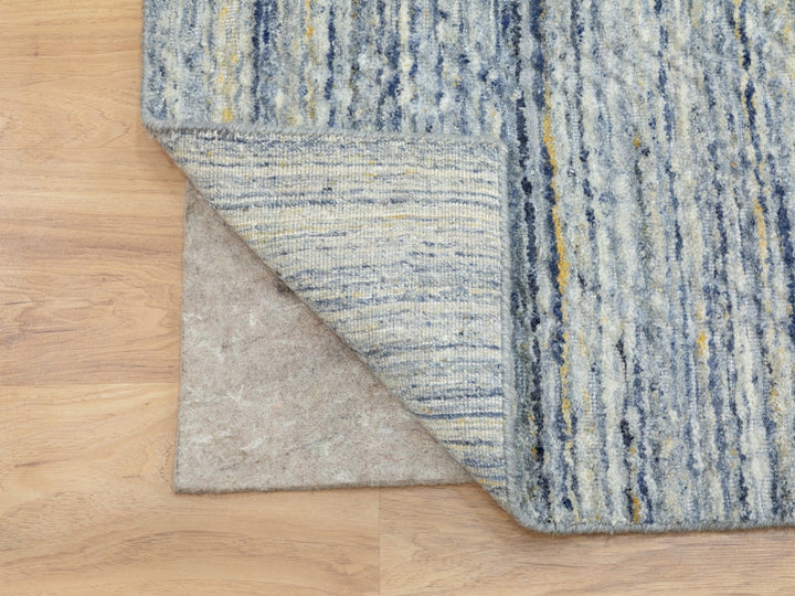 9'0" x 11'10" New Hand Loomed Ivory Wool Rectangle Oriental Rug - MOA10262063