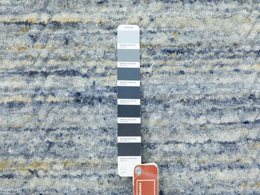 9'0" x 11'10" New Hand Loomed Ivory Wool Rectangle Oriental Rug - MOA10262063