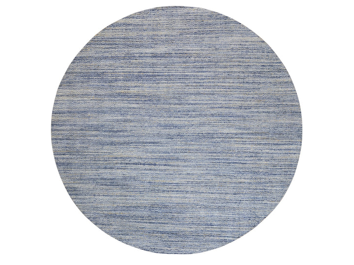 11'9" x 12'0" New Hand Loomed Grey Wool Round Oriental Rug - MOA10262099