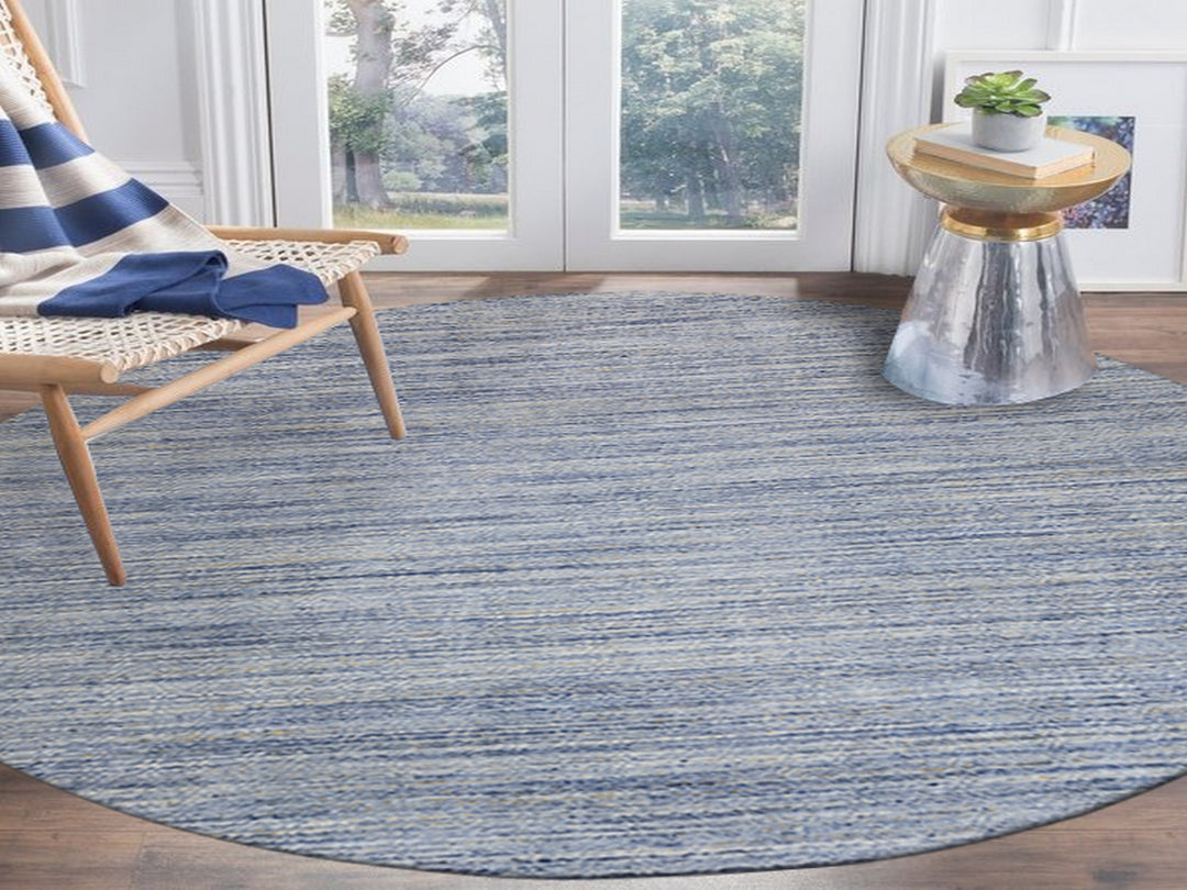 11'9" x 12'0" New Hand Loomed Grey Wool Round Oriental Rug - MOA10262099