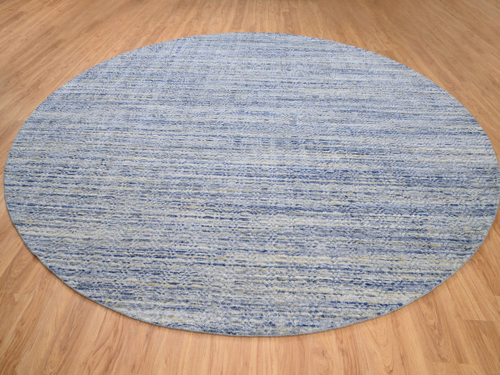 11'9" x 12'0" New Hand Loomed Grey Wool Round Oriental Rug - MOA10262099