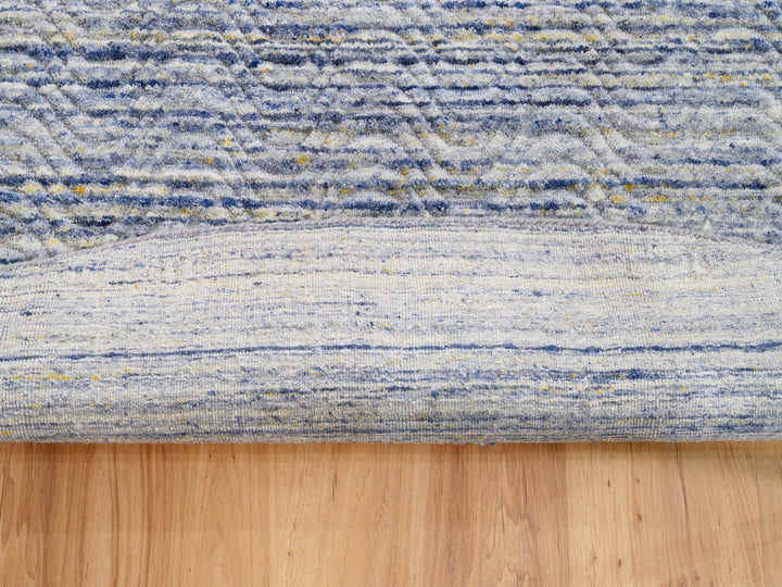 11'9" x 12'0" New Hand Loomed Grey Wool Round Oriental Rug - MOA10262099