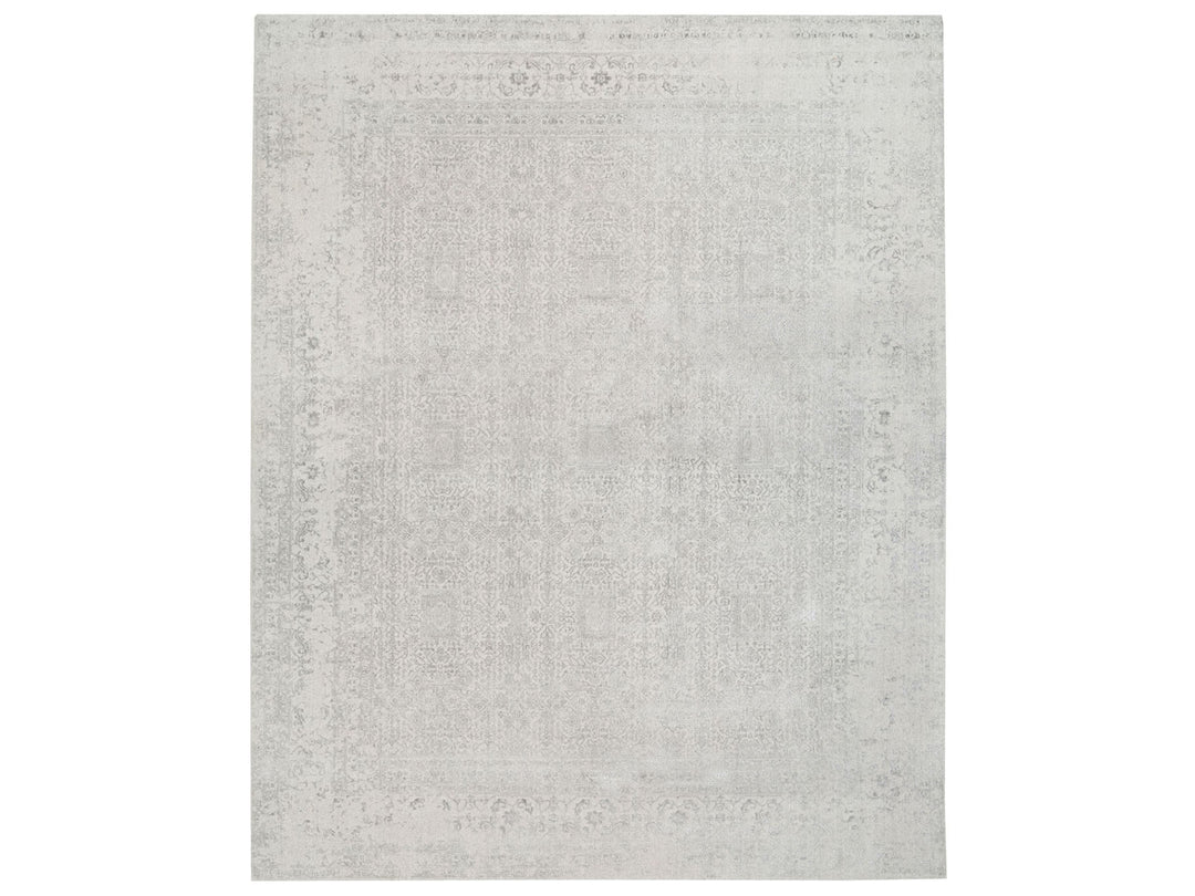 11'10" x 14'9" New Hand Loomed Beige Wool & Art Silk Rectangle Oriental Rug - MOA10262836