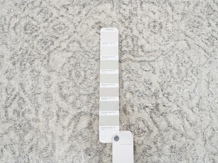 11'10" x 14'9" New Hand Loomed Beige Wool & Art Silk Rectangle Oriental Rug - MOA10262836