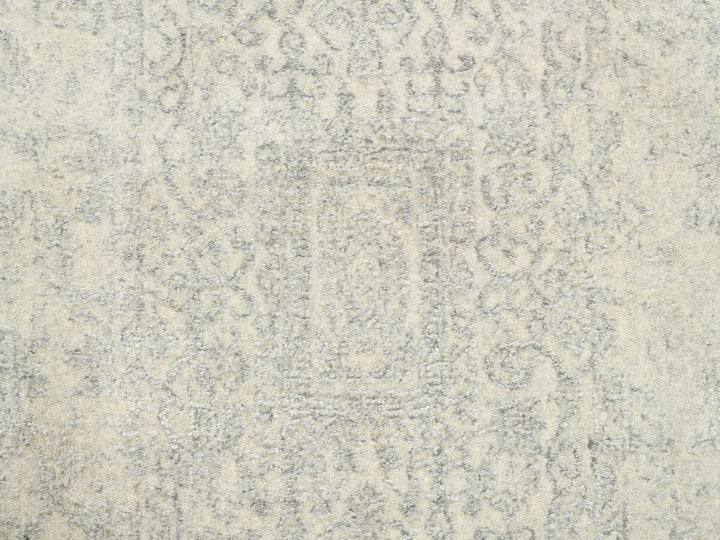 2'6" x 12'0" New Hand Loomed Beige Wool & Art Silk Runner Oriental Rug - MOA10262855