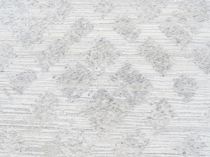 11'10" x 11'10" New Hand Knotted Ivory Wool Round Oriental Rug - MOA10262932