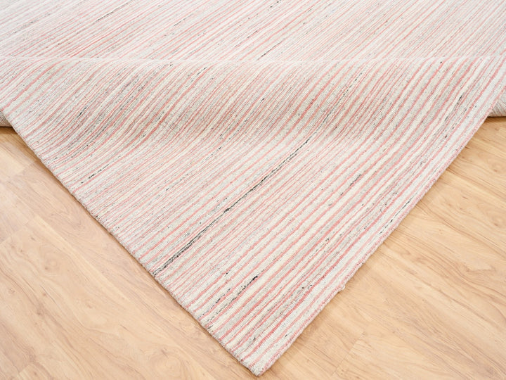 9'1" x 12'0" New Hand Loomed Red Wool Rectangle Oriental Rug - MOA10263038