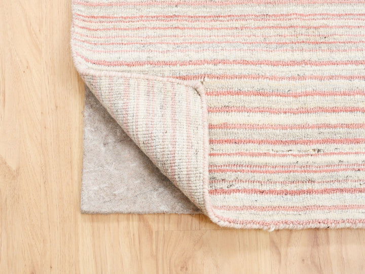 9'0" x 12'0" New Hand Loomed Pink Wool Rectangle Oriental Rug - MOA10263039