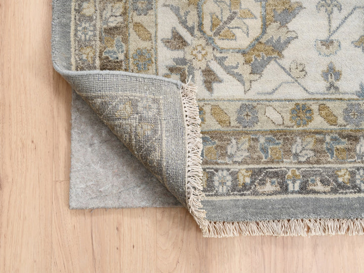 14'0" x 16'0" New Hand Knotted Grey Wool Square Oriental Rug - MOA10263068