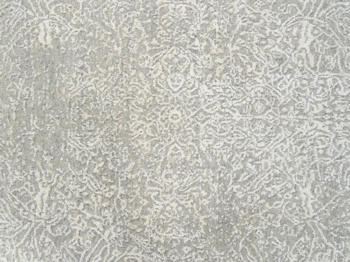 6'0" x 9'2" New Hand Loomed Beige Wool & Art Silk Rectangle Oriental Rug - MOA10263269