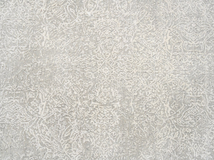 6'0" x 6'1" New Hand Loomed Beige Wool & Art Silk Round Oriental Rug - MOA10263272