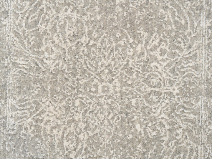 2'7" x 12'0" New Hand Loomed Beige Wool & Art Silk Runner Oriental Rug - MOA10263278