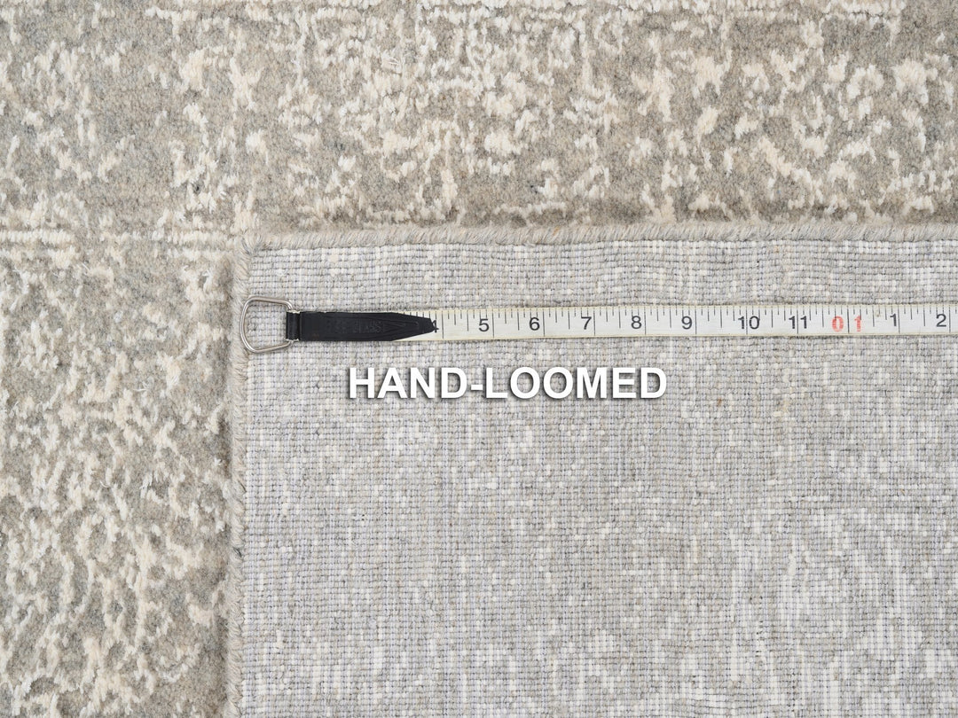 2'5" x 7'10" New Hand Loomed Beige Wool & Art Silk Runner Oriental Rug - MOA10263282