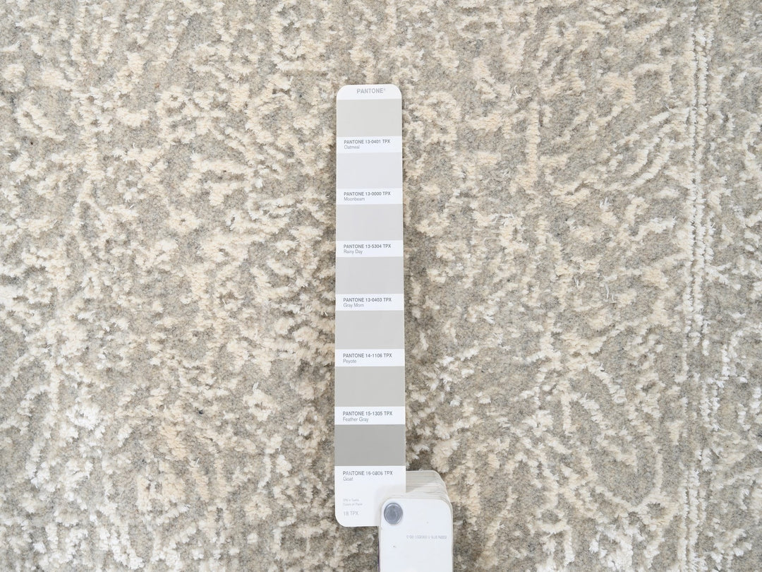 2'5" x 6'0" New Hand Loomed Beige Wool & Art Silk Runner Oriental Rug - MOA10263283