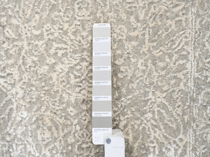 2'5" x 6'0" New Hand Loomed Beige Wool & Art Silk Runner Oriental Rug - MOA10263283