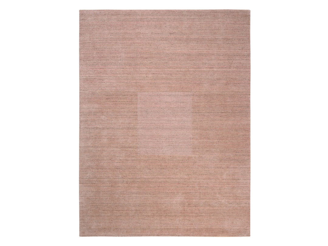 9'3" x 12'0" New Hand Loomed Pink Wool Rectangle Oriental Rug - MOA10263484