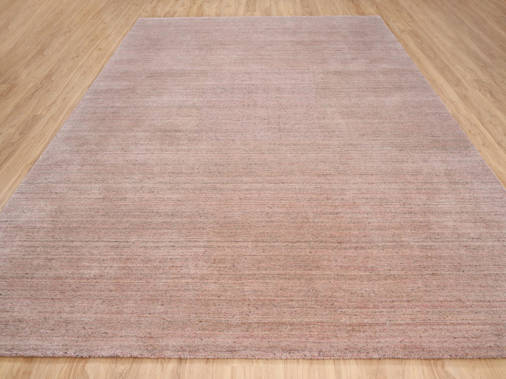 9'3" x 12'0" New Hand Loomed Pink Wool Rectangle Oriental Rug - MOA10263484