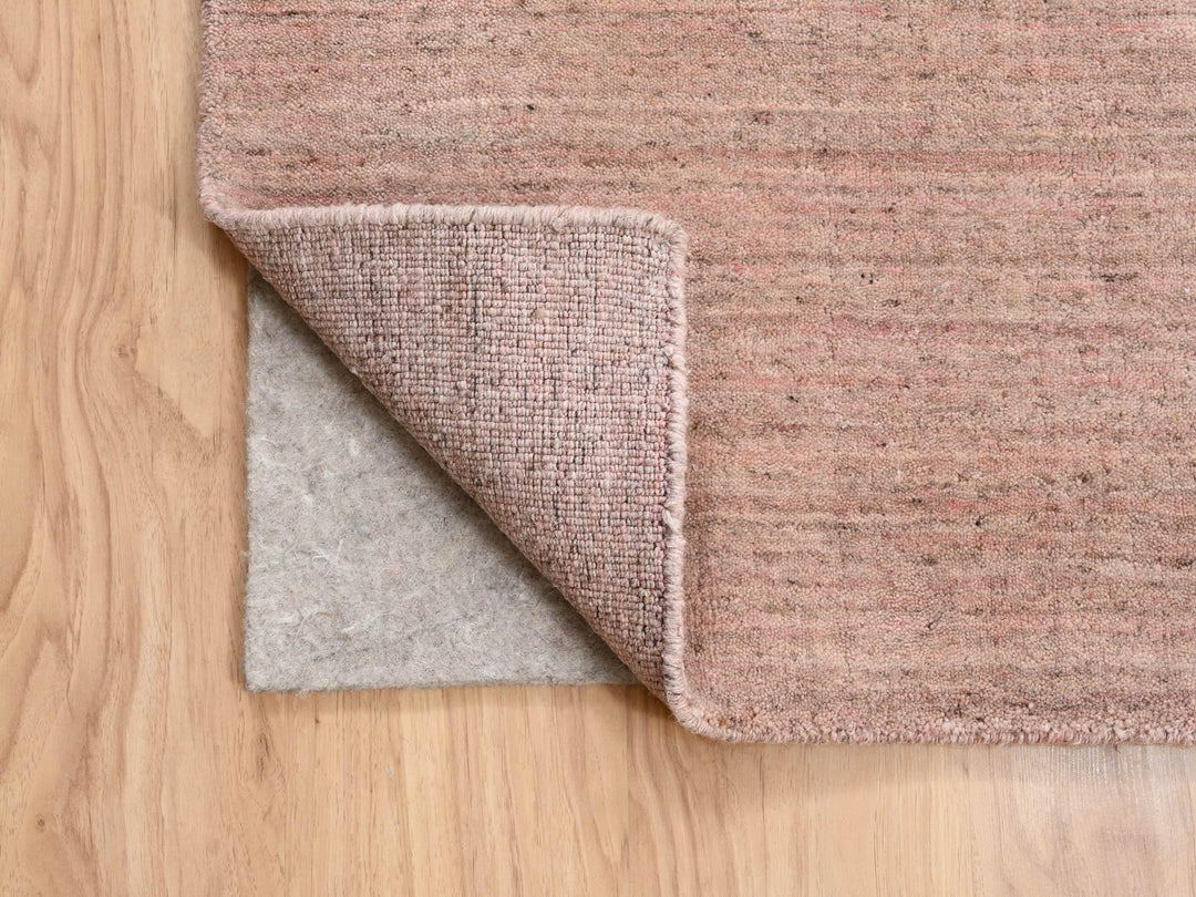 9'3" x 12'0" New Hand Loomed Pink Wool Rectangle Oriental Rug - MOA10263484