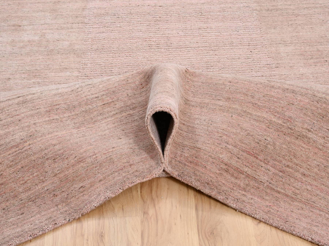 9'3" x 12'0" New Hand Loomed Pink Wool Rectangle Oriental Rug - MOA10263484