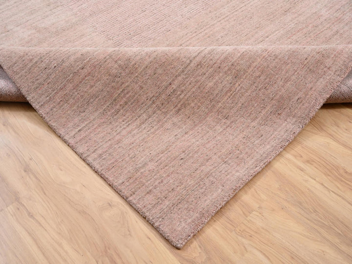 9'3" x 12'0" New Hand Loomed Pink Wool Rectangle Oriental Rug - MOA10263484